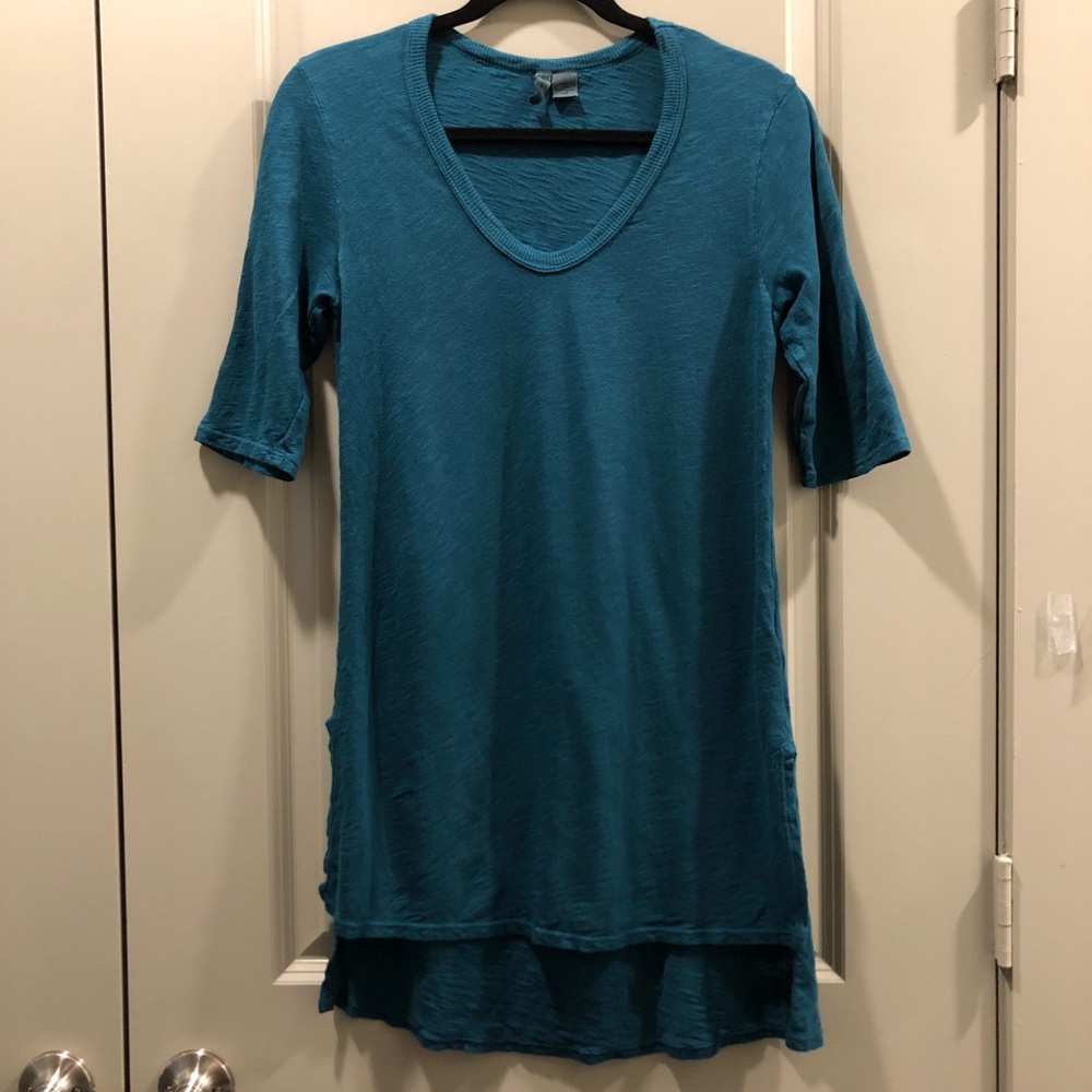 Anthropologie Left of Center Teal Blue Dimanche